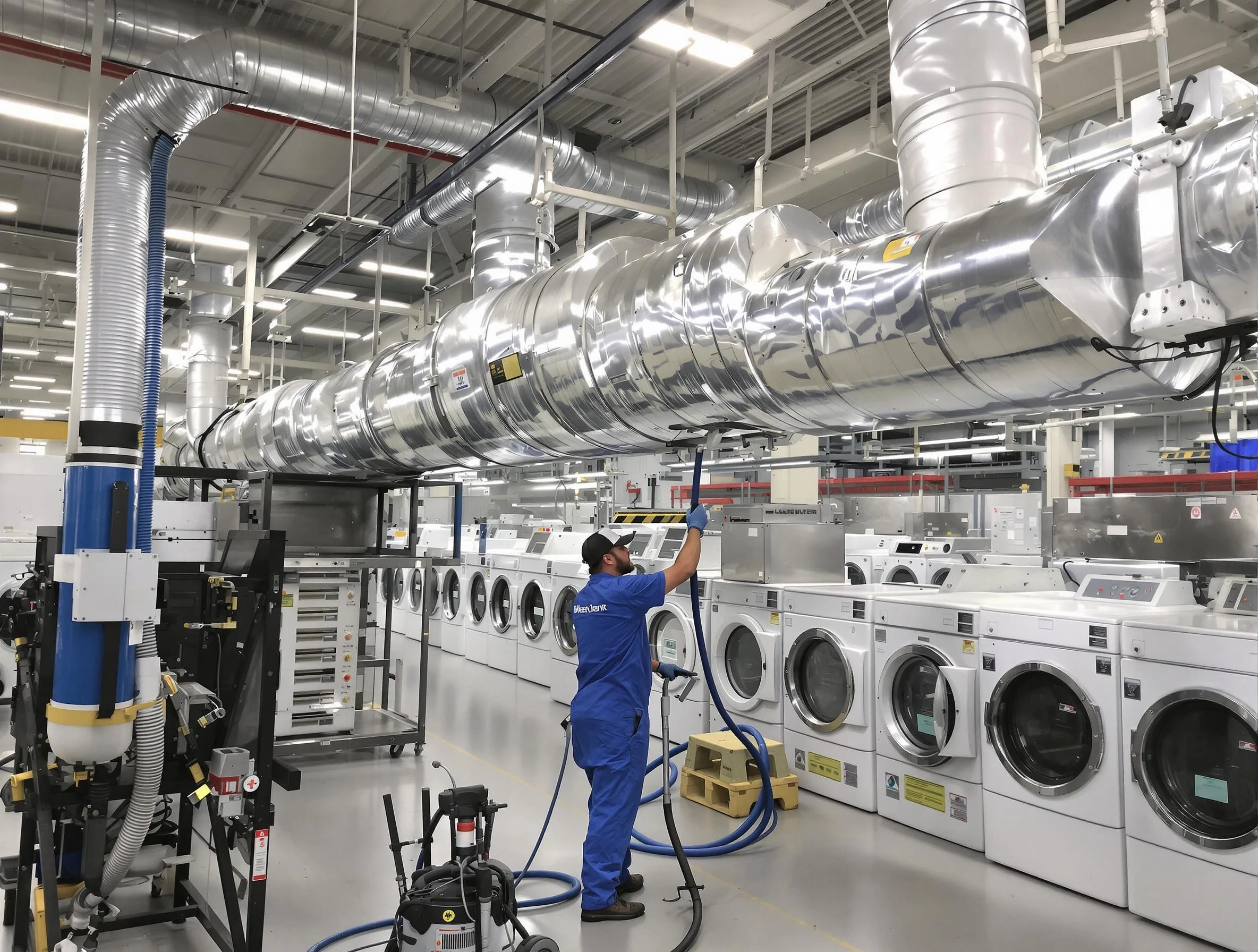 Purcell Dryer Vent Cleaning team performing heavy-duty industrial dryer vent cleaning in Purcell